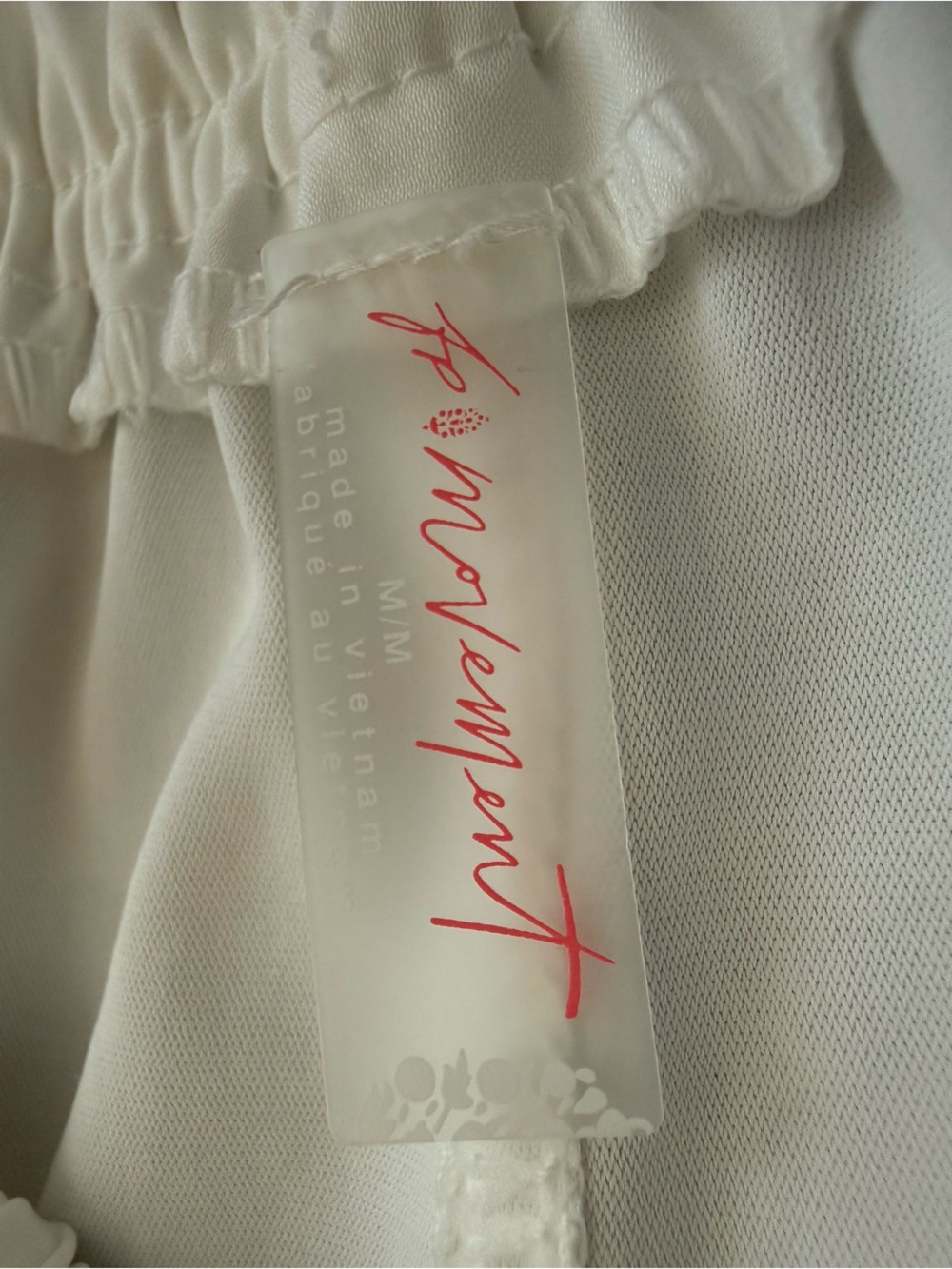 LIKE NEW Free People Movement Wish It Wide Leg Pant White Elastic Waist Medium - Picture 4 of 14
